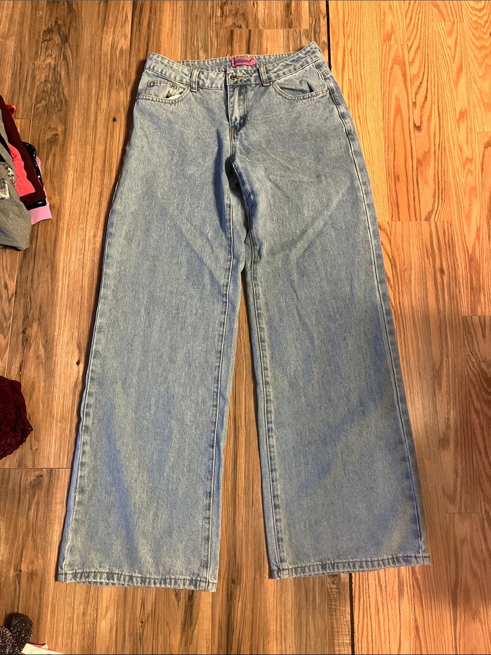 Edikted Light Wash Wide Leg Jeans